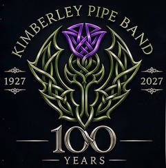 Kimberley Pipe Band 100 Years crest, 1927 to 2027